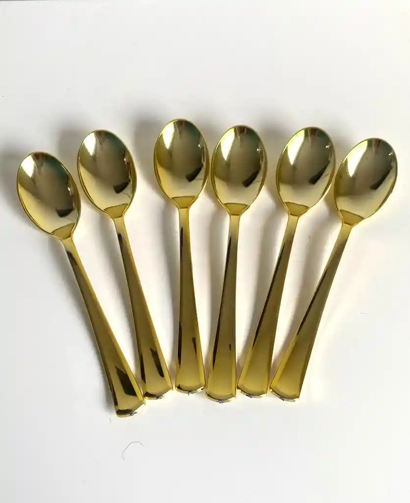 Set Cubiertos Dorados X18 Unds, Cubiertos De Lujo