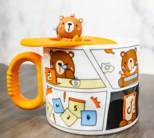 Mug De Osito Con Tapa De Silicona