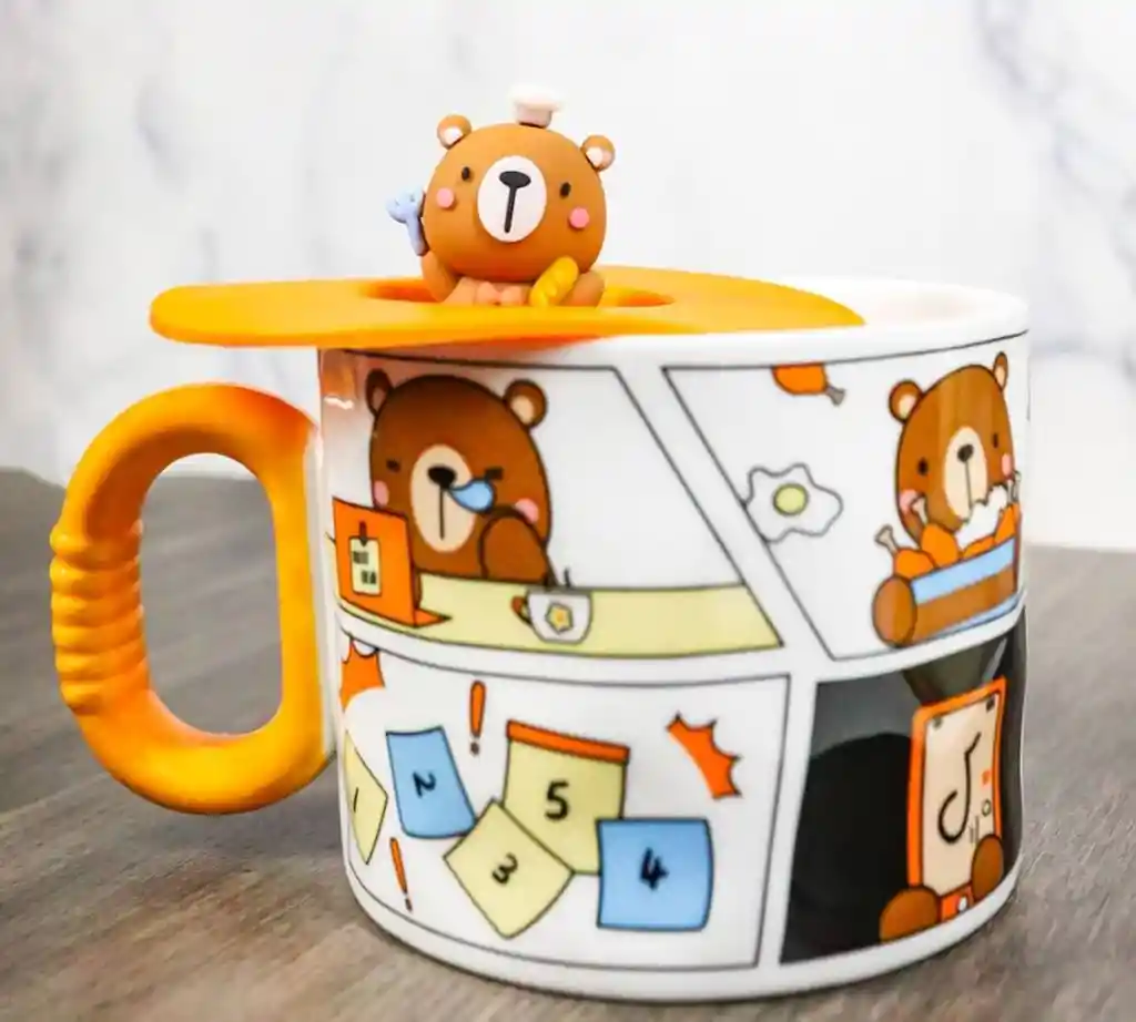 Mug De Osito Con Tapa De Silicona
