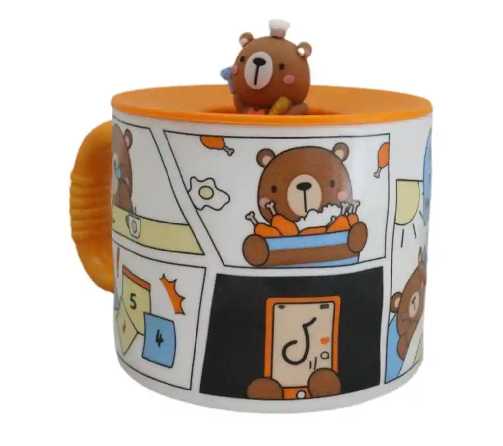Mug De Osito Con Tapa De Silicona