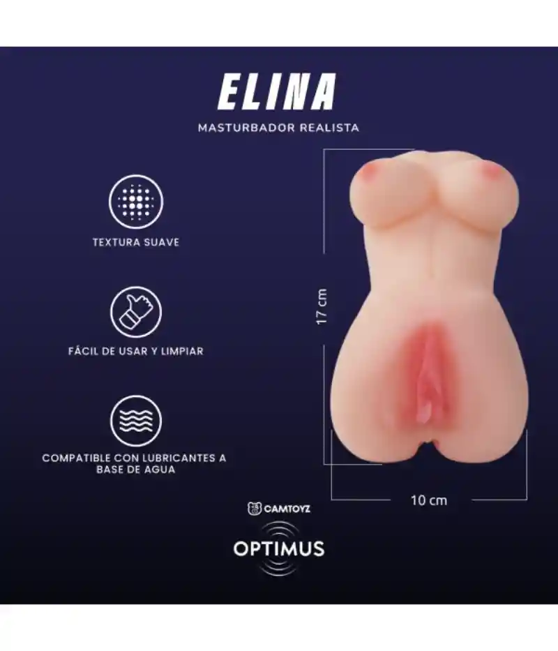Masturbador Masculino Realista Elina Camtoyz