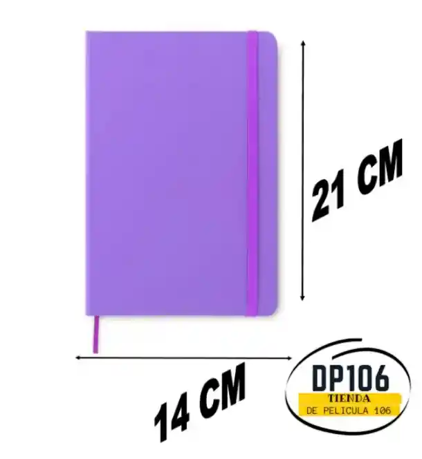 Libreta / Agenda Rayada Con Cierre Elástico 14 X 21 Cm