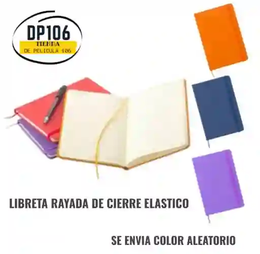 Libreta / Agenda Rayada Con Cierre Elástico 14 X 21 Cm