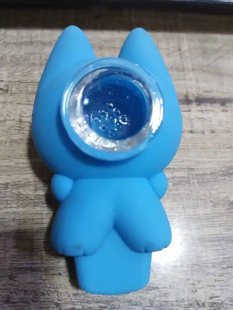 Pipa Siliconada Perrito Azul
