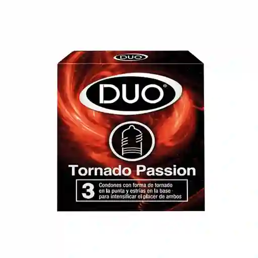 Condones Duo Tornado Passion 3 Unidades