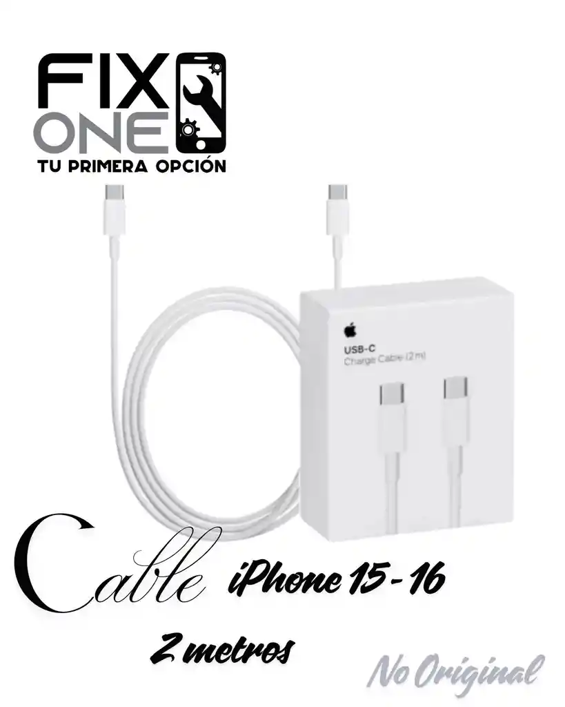 Cable De 2 Metros De Iphone 15 - 16