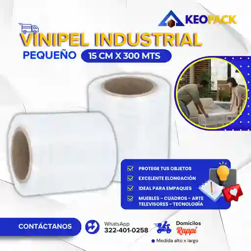 Vinipel - Pelex 15 Cm X 300 Mts Largo - Empaques Plásticos