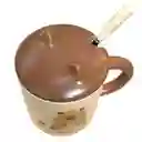 Mug De Capibara Beige Con Tapa