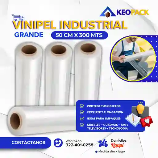 Vinipel - Pelex 50 Cm X 300 Mts Largo - Empaques Plásticos