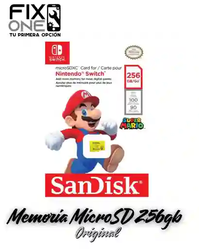 Memoria Microsd 256 Gb Para Nintendo Switch Original Mario Sandisk