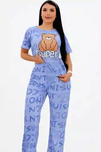 Pijama Dos Piezas Manga Corta Talla Unica