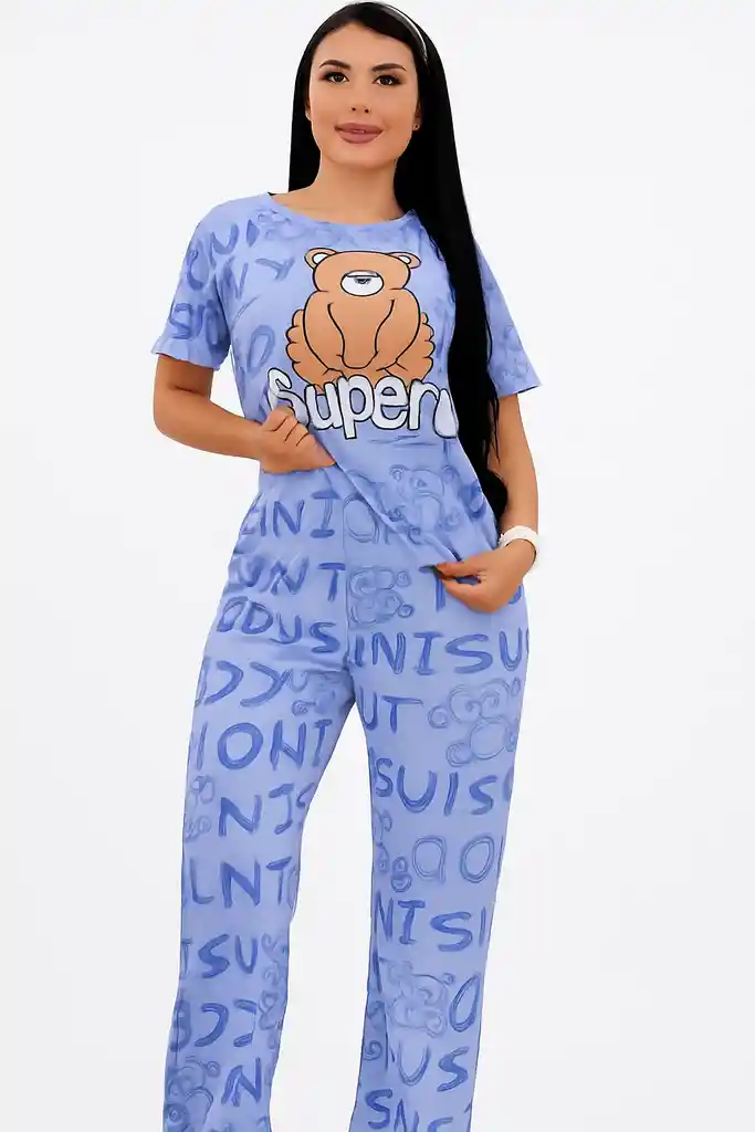 Pijama Dos Piezas Manga Corta Talla Unica