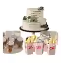 Caja Crispetera Lineas Rojas