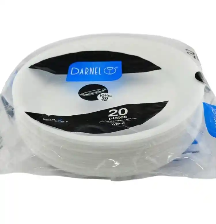 Plato 26cms Icopor Pando Desechable