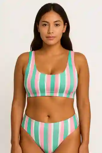 Bikini Sin Costuras De Talle Alto Estampado S/m