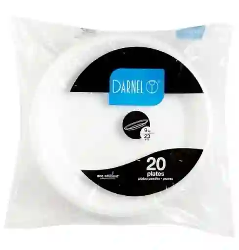 Plato 23 Cms Icopor Desechable