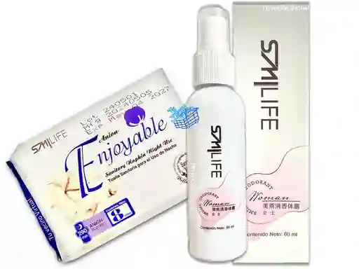 Desodorante Mujer Natural Hgw + Toallas Sanitarias Noche