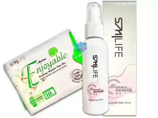 Desodorante Mujer Natural Hgw + Toallas Sanitarias Dia