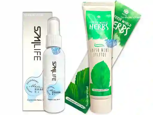 Desodorante Natural Para Hombre Hgw + Crema Dental