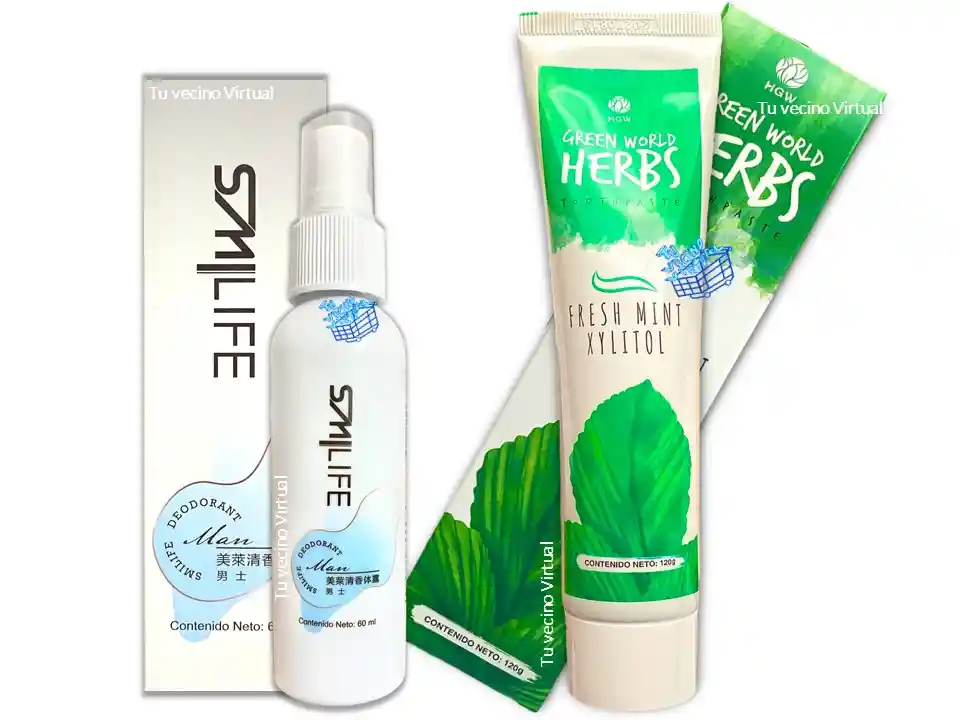 Desodorante Natural Para Hombre Hgw + Crema Dental