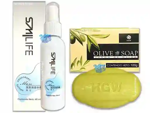 Desodorante Natural Para Hombre Hgw + Jabon De Oliva