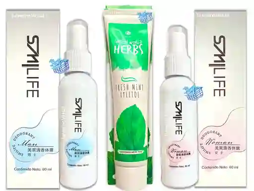 Desodorante Natural Para Hombre Y Mujer Hgw + Crema Dental