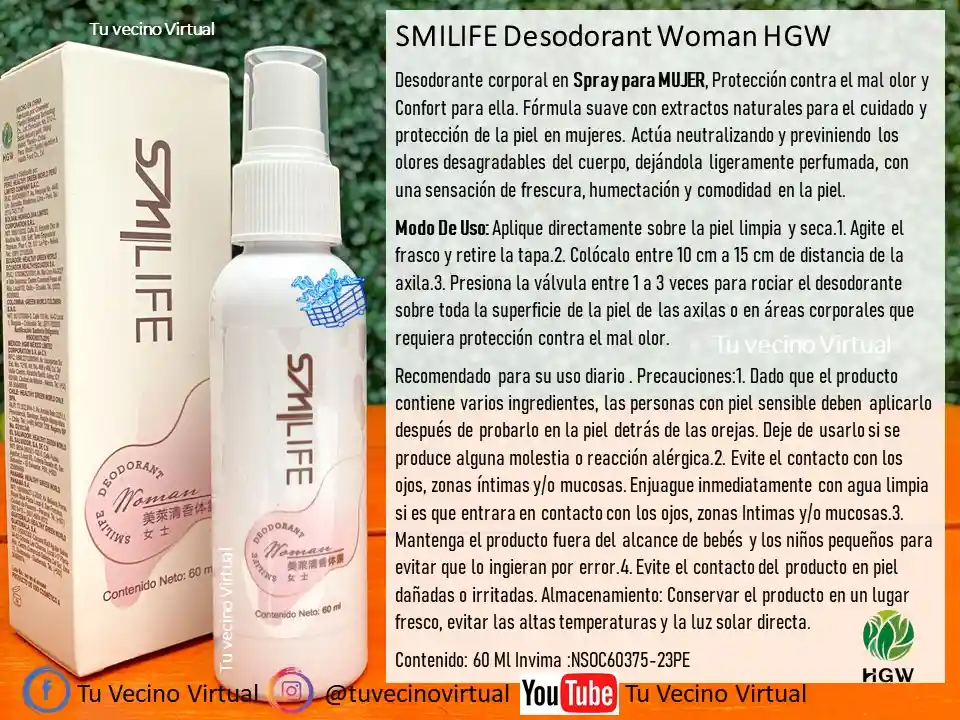 Desodorante Natural Para Hombre Y Mujer Hgw + Crema Dental