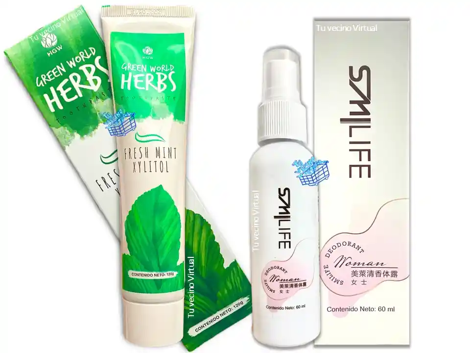 Desodorante Mujer Natural Hgw + Crema Dental Hgw