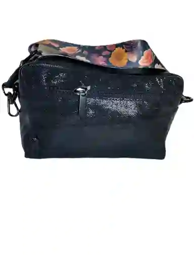 Bolso Azul Con Reata Tela De Colores