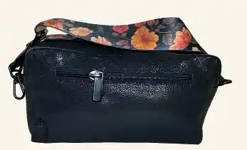 Bolso Azul Con Reata Tela De Colores