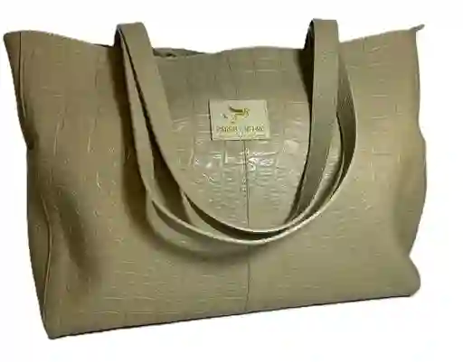 Bolso "ritorno" En Cuero Natural