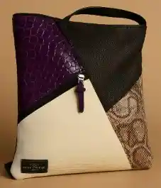 Bolso Cuero Natural 4 Fascetas