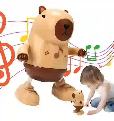 Muñeco De Capibara Bailarín Con Luz Y Sonido Movimiento