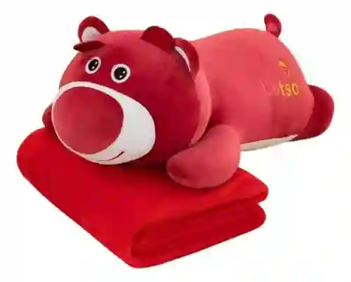 Peluche Lotso Tierno Con Cobija Viajera Suave