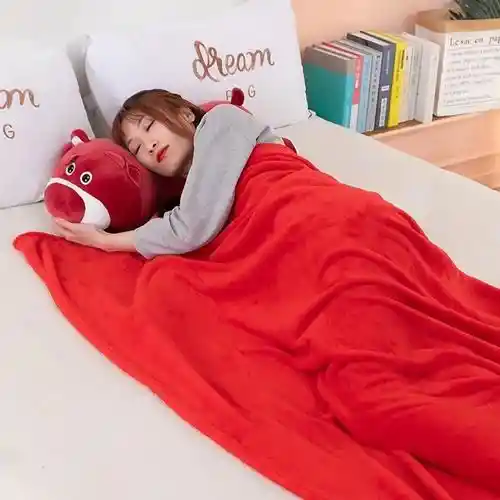Peluche Lotso Tierno Con Cobija Viajera Suave