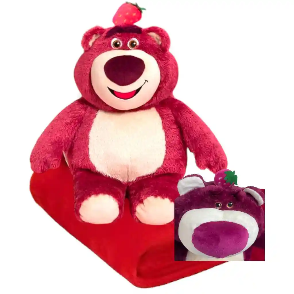 Peluche Lotso Tierno Con Cobija Viajera Suave