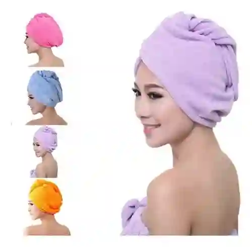 Toallas De Microfibra Para Secar El Cabello Gorro