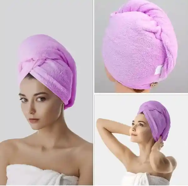 Toallas De Microfibra Para Secar El Cabello Gorro