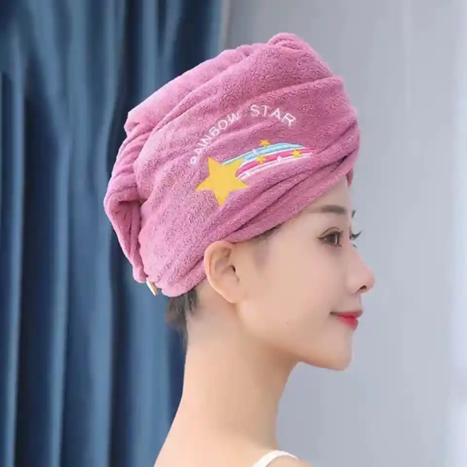 Toallas De Microfibra Para Secar El Cabello Gorro