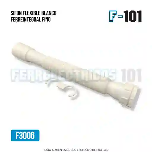 Sifon Flexible Blanco Ferreintegral Fino