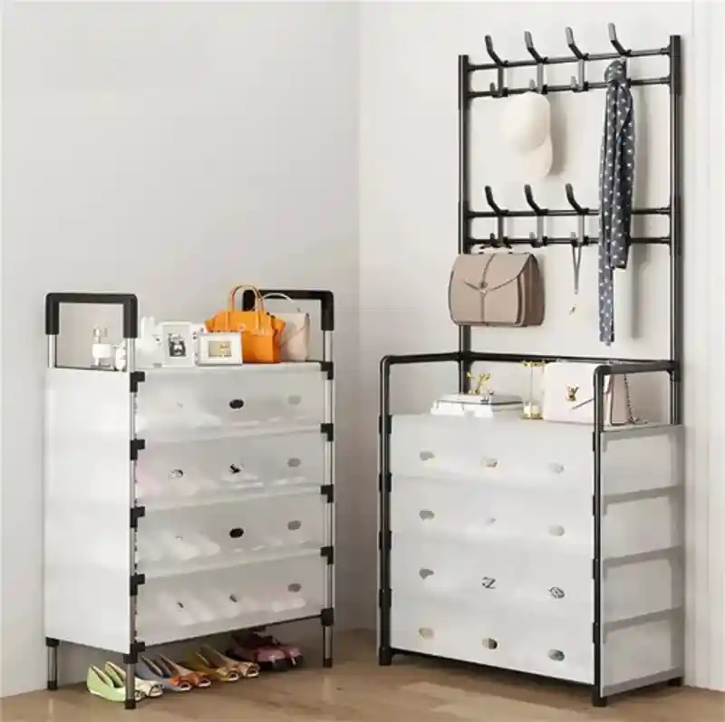 Estante Organizador Zapatos Con Perchero Zebbris 5 Niveles