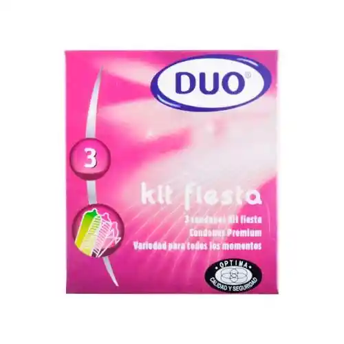 Condones Duo Kit Fiesta 3 Unidades – Variedad Para Todos los momentos