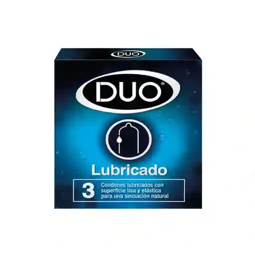 Condones Duo Lubricado 3 Unidades – Sensación Natural Con Superficie lisa