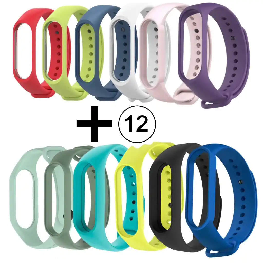 12 Correas Pulsera Repuesto Para Smartband M4, M5, M6