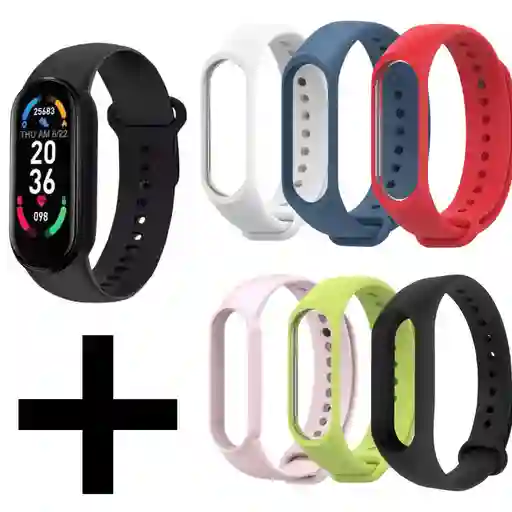Smart Band M6 Pulsera Inteligente + 6 Pulso Extra