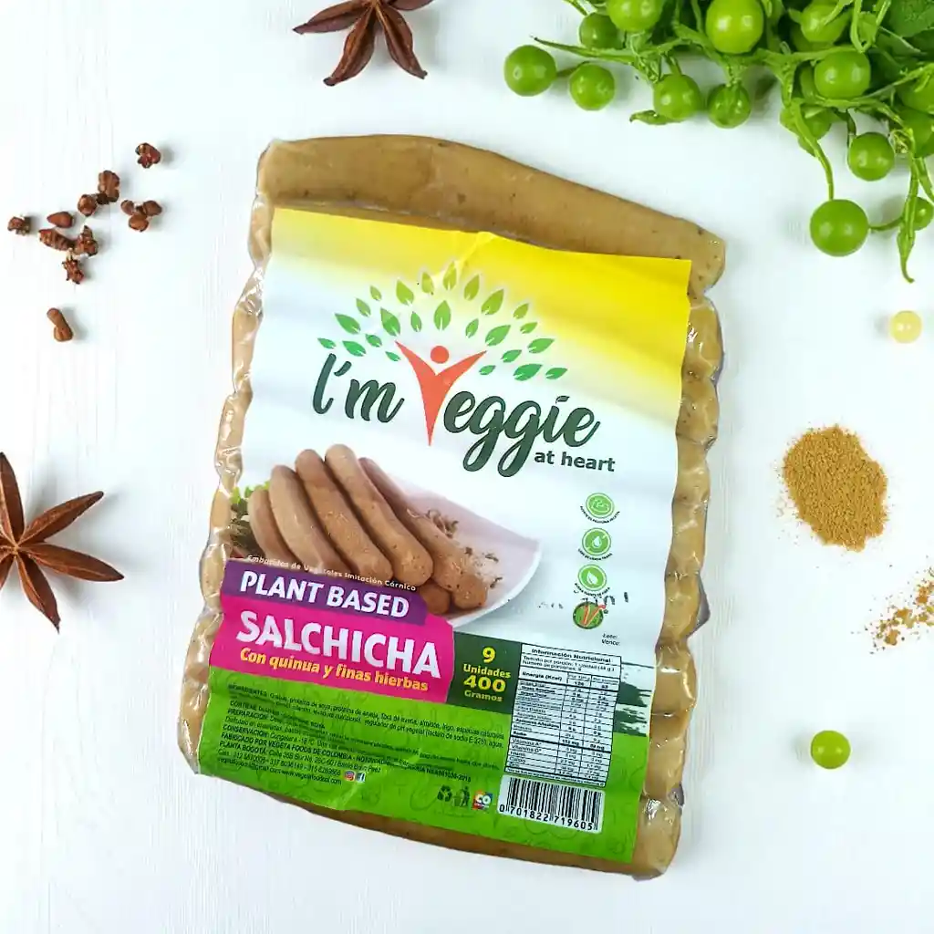 Salchicha Finas Hierbas - 9 Unidades - Producto Vegano