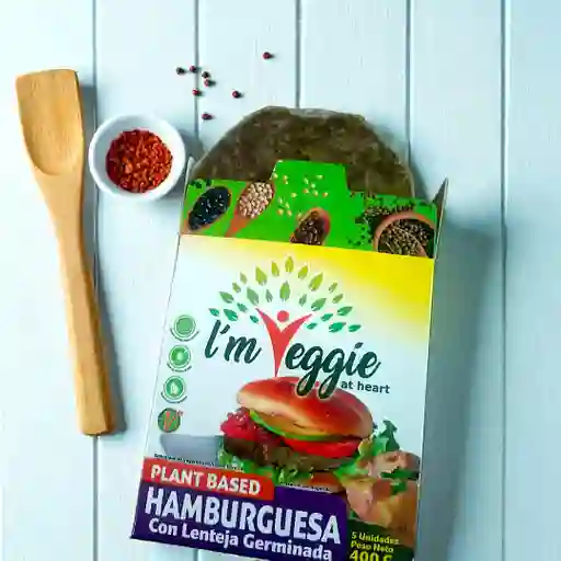 Carne De Hamburguesa Con Lenteja Germinada - 5 Unidades - Producto Vegano