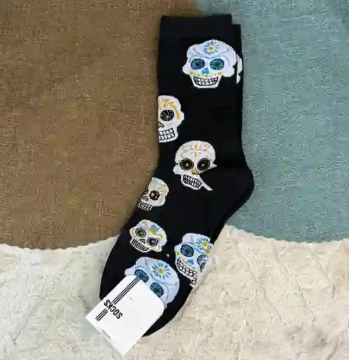 Medias Negras De Diseño / Mexicana / Carabelas