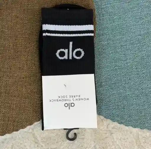 Medias Largas Alo / Negras / Algodon / Comodidad Y Moda