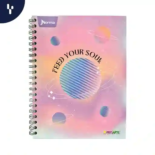 Cuaderno Argollado X-presarte Tapa Dura Grande 80 Hojas Linea Corriente (diferentes Motivos) Femenino